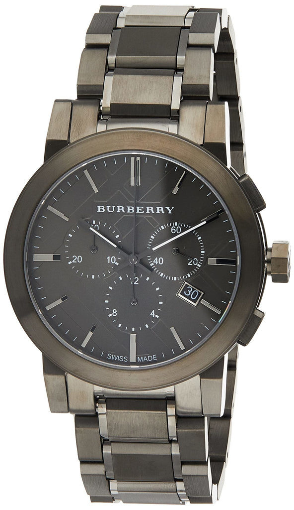 Burberry The City Grey Dial Gunmetal Grey Steel Strap Watch for Men - BU9354 Buy Now By Burberry