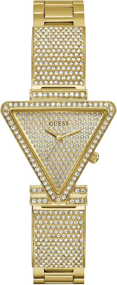 Guess Fame Crystals Gold Dial Gold Steel Strap Watch For Women - GW0644L2 Buy Now By Guess