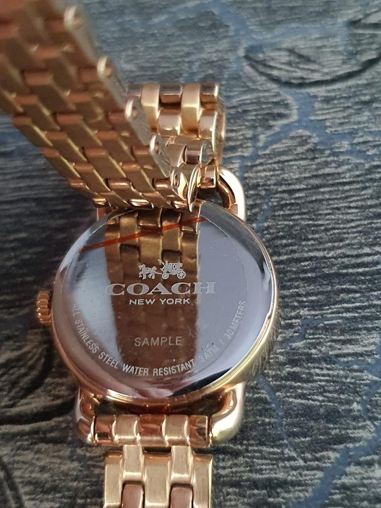 Coach Delancey White Dial Rose Gold Steel Strap Watch for Women - 14502242 Buy Now By Coach