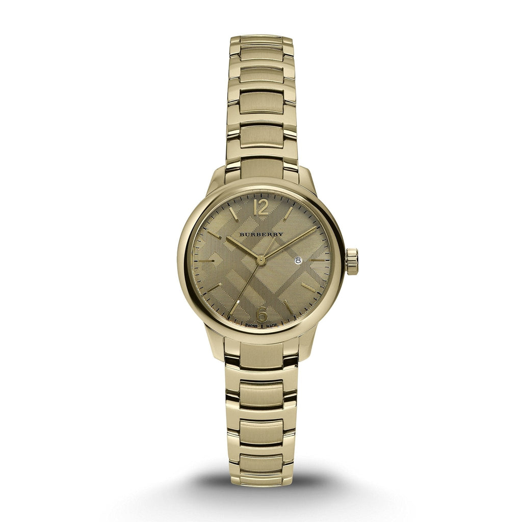 Burberry The Classic Champagne Dial Gold Steel Strap Watch for Women - BU10109 Buy Now By Burberry