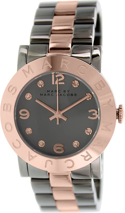 Marc Jacobs Amy Grey Dial Two Tone Steel Strap Watch for Women - MBM3195 Buy Now By Marc Jacobs
