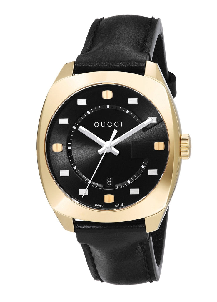 Gucci GG2570 Quartz Black Dial Black Leather Strap Watch For Women - YA142408 Buy Now By Gucci
