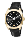 Gucci GG2570 Quartz Black Dial Black Leather Strap Watch For Women - YA142408 Buy Now By Gucci