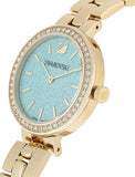 Swarovski Daytime Crystals Turquoise Dial Gold Steel Strap Watch for Women - 5182212 Buy Now By Swarovski