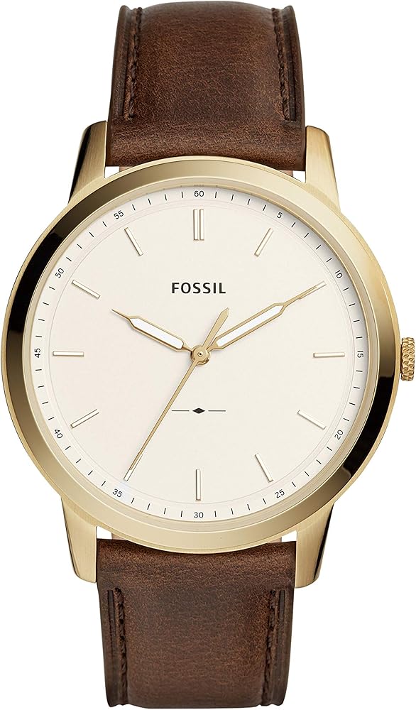 Fossil The Minimalist White Dial Brown Leather Strap Watch for Men - FS5397 Buy Now By Fossil