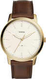 Fossil The Minimalist White Dial Brown Leather Strap Watch for Men - FS5397 Buy Now By Fossil