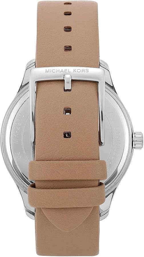Michael Kors Layton Mother of Pearl White Dial Brown Leather Strap Watch For Women - MK2910 Buy Now By Michael Kors