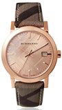 Burberry The City Rose Gold Dial Brown Leather Strap Watch for Women - BU9040 Buy Now By Burberry