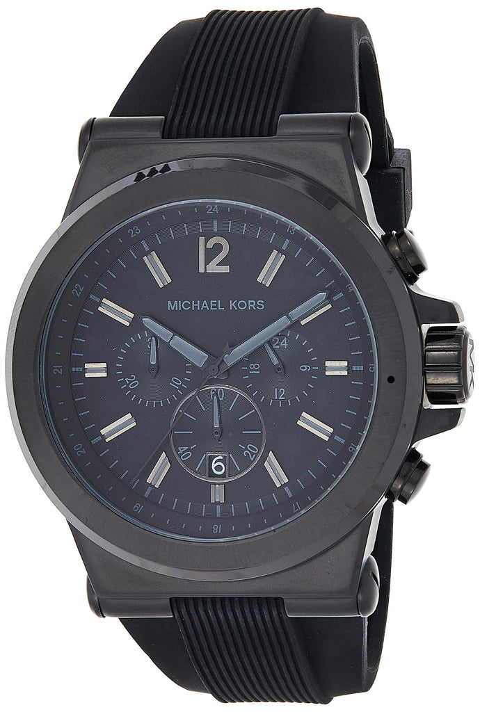 Michael Kors Dylan Black Dial Black Rubber Strap Watch for Men - MK8152 Buy Now By Michael Kors
