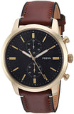 Fossil Townsman Chronograph Black Dial Brown Leather Strap Watch for Men - FS5338 Buy Now By Fossil