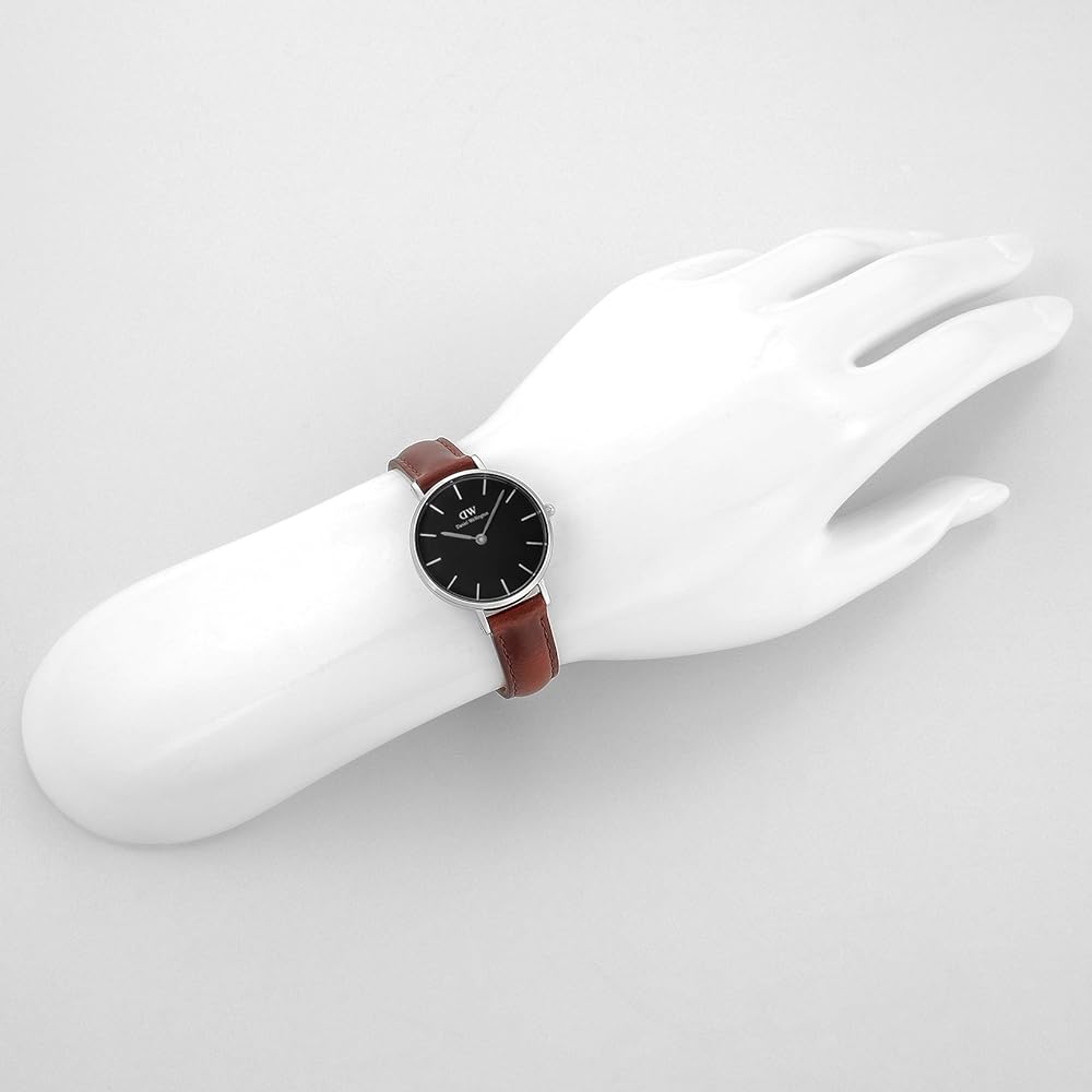Daniel Wellington Classic Petite St Mawes Black Dial Brown Leather Strap Watch For Women - DW00100237 Buy Now By Daniel Wellington