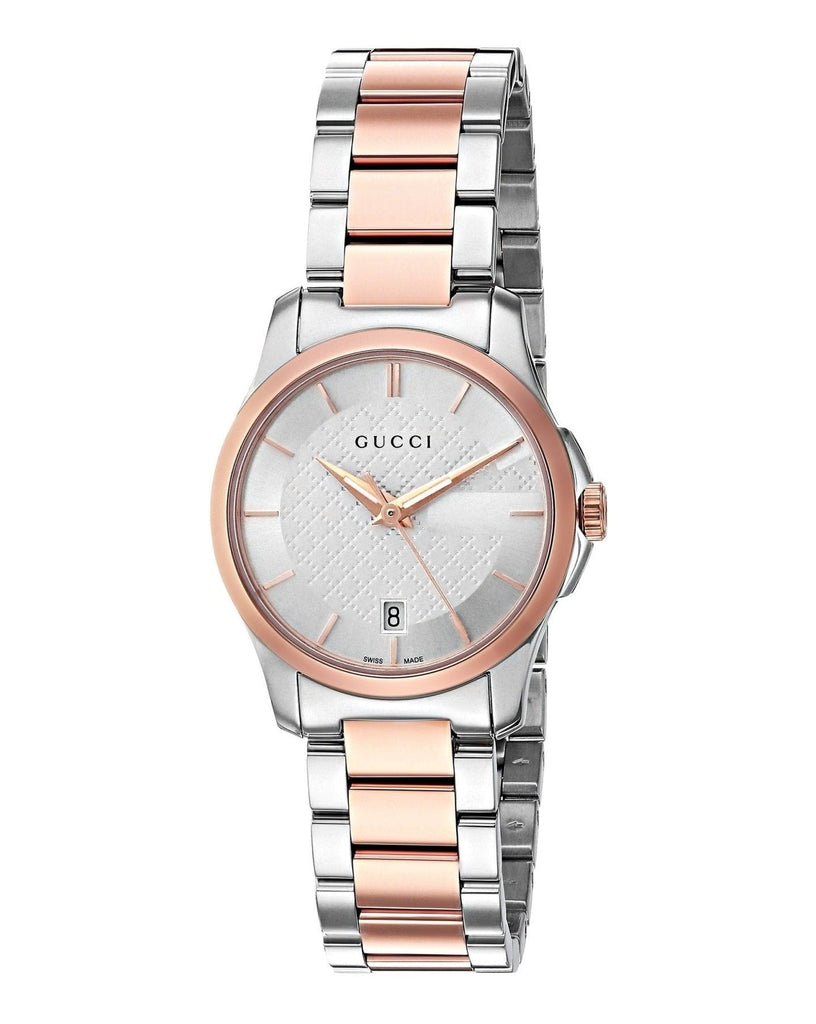Gucci G Timeless Silver Dial Two Tone Steel Strap Watch For Women - YA126564 Buy Now By Gucci
