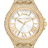 Michael Kors Camille Three-Hand Crystals White Dial Gold Steel Strap Watch for Women - MK4800 Buy Now By Michael Kors