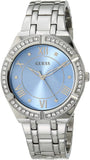 Guess Cosmo Diamonds Blue Dial Silver Steel Strap Watch for Women - GW0033L5 Buy Now By Guess