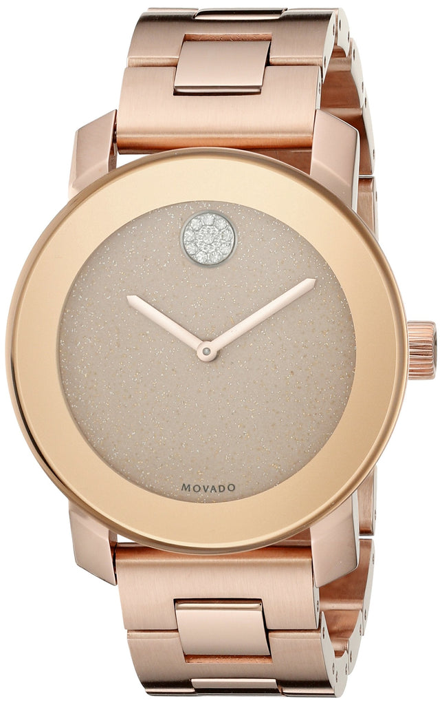 Movado Bold Rose Gold Dial Rose Gold Steel Strap Watch For Women - 3600335 Buy Now By Movado