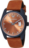 Emporio Armani Sportivo Analog Brown Dial Brown Leather Strap Watch For Men - AR6080 Buy Now By Emporio Armani