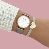 Emporio Armani Retro Mother of Pearl Dial Silver Mesh Bracelet Watch For Women - AR2067 Buy Now By Emporio Armani