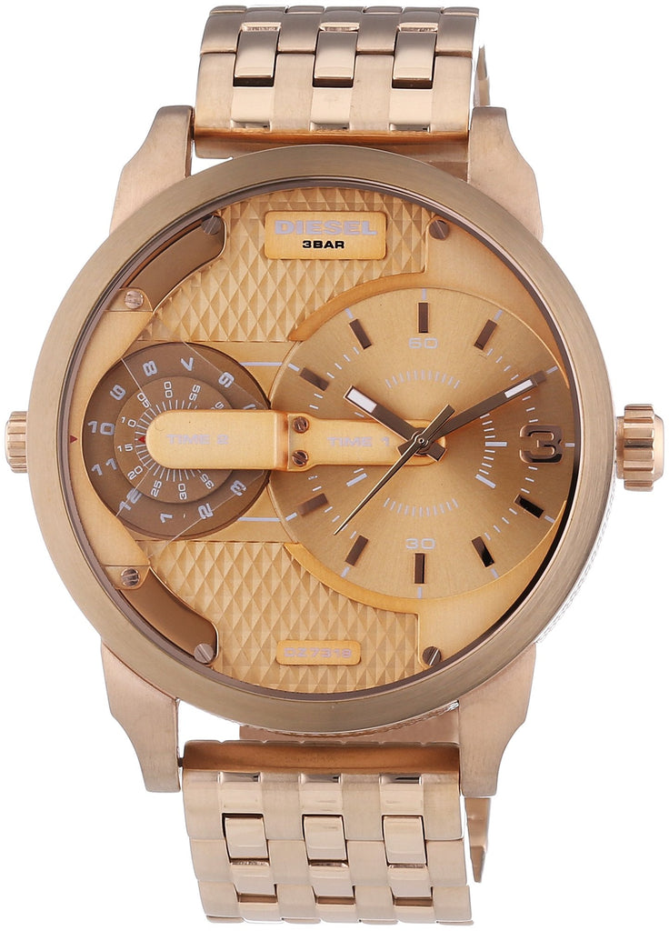 Diesel Mini Daddy Rose Gold Dial Rose Gold Steel Strap Watch For Men - DZ7318 Buy Now By Diesel