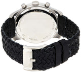 Fossil Pilot 54 Chronograph Black Dial Black Leather Strap Watch for Men - FS5181 Buy Now By Fossil