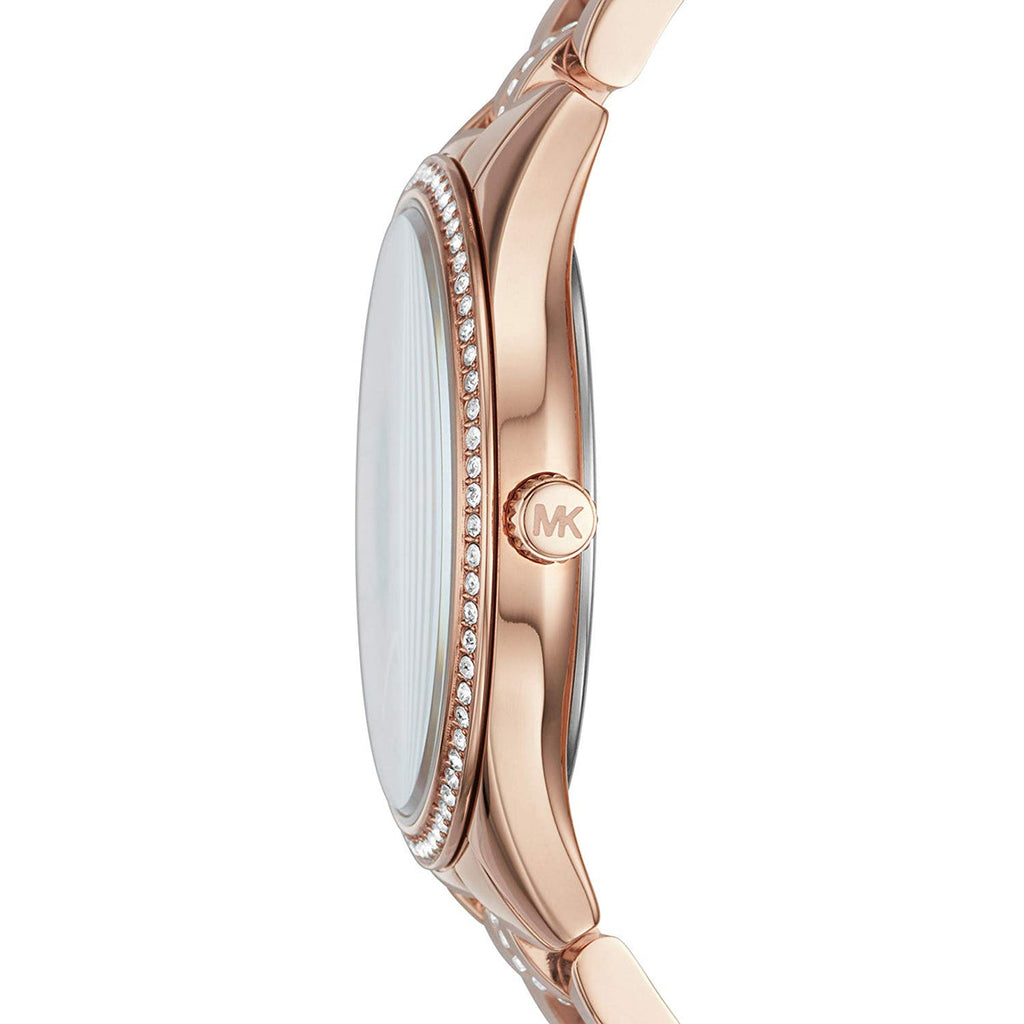 Michael Kors Lauryn Mother of Pearl Dial Rose Gold Steel Strap Watch for Women - MK3716 Buy Now By Michael Kors