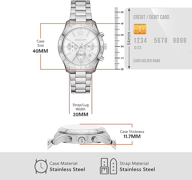 Michael Kors Berkley Chronograph Silver Dial Silver Steel Strap Watch For Women - MK7413 Buy Now By Michael Kors