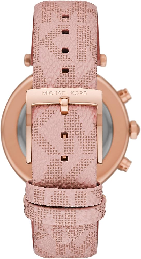 Michael Kors Parker Chronograph White Dial Pink Leather Strap Watch For Women - MK6935 Buy Now By Michael Kors