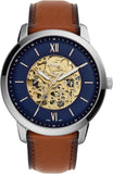 Fossil Neutra Automatic Luggage Skeleton Blue Dial Brown Leather Strap Watch for Men - ME3160 Buy Now By Fossil
