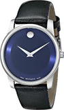 Movado Museum Classic Blue Dial Black Leather Strap Watch for Men - 606610 Buy Now By Movado