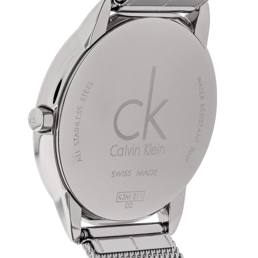 Calvin Klein Minimal Blue Dial Silver Mesh Bracelet Watch for Men - K3M2112N Buy Now By Calvin Klein