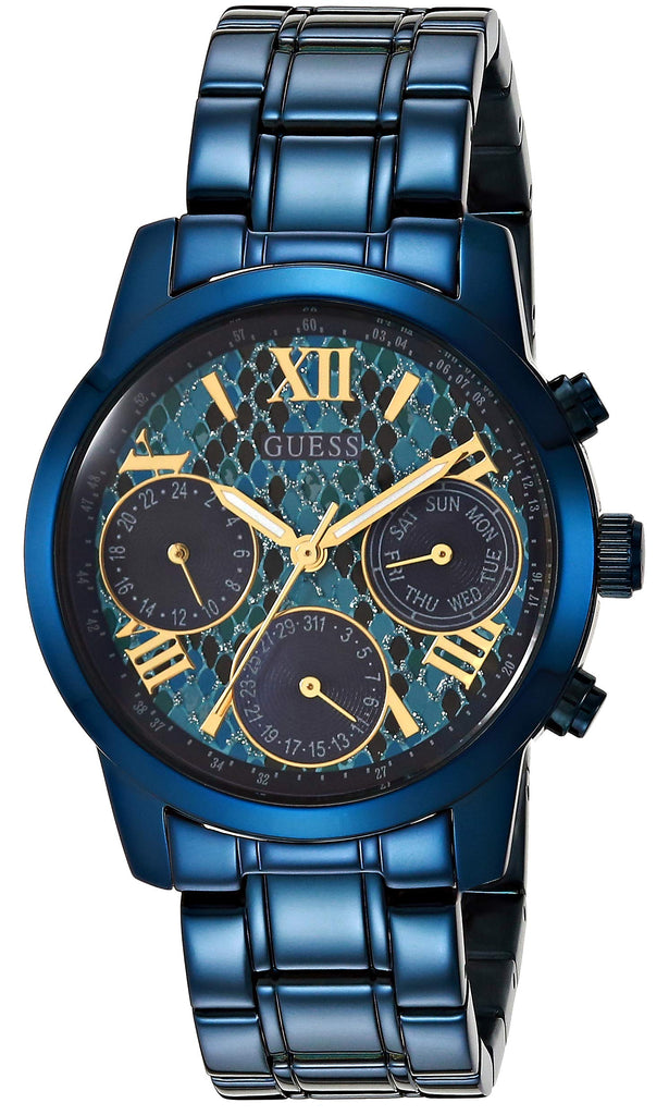 Guess Sunrise Multifunction Blue Dial Blue Steel Strap Watch for Women - W0448L10 Buy Now By Guess