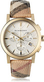 Burberry The City White Dial Haymarket Beige Leather Strap Watch for Women - BU9752 Buy Now By Burberry