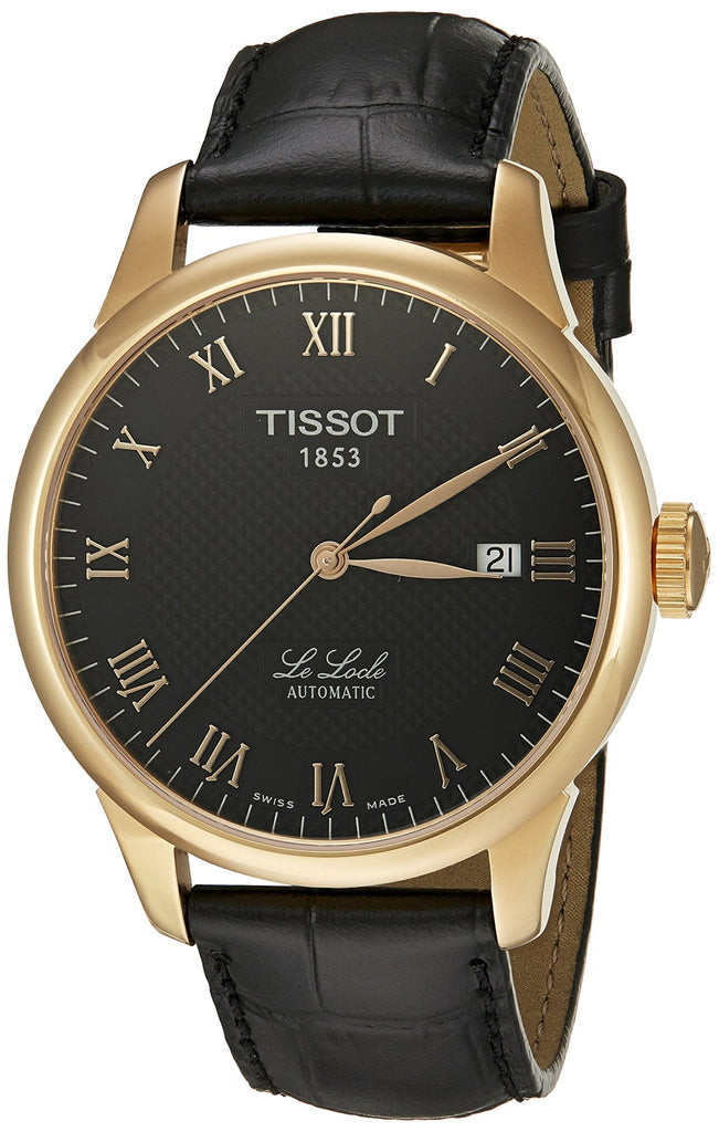 Tissot T Classic Le Locle Automatic Black Dial Black Leather Strap Watch For Men - T41.5.423.53 Buy Now By Tissot