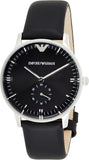 Emporio Armani Gianni Quartz Black Dial Black Leather Strap Watch For Men - AR0382 Buy Now By Emporio Armani