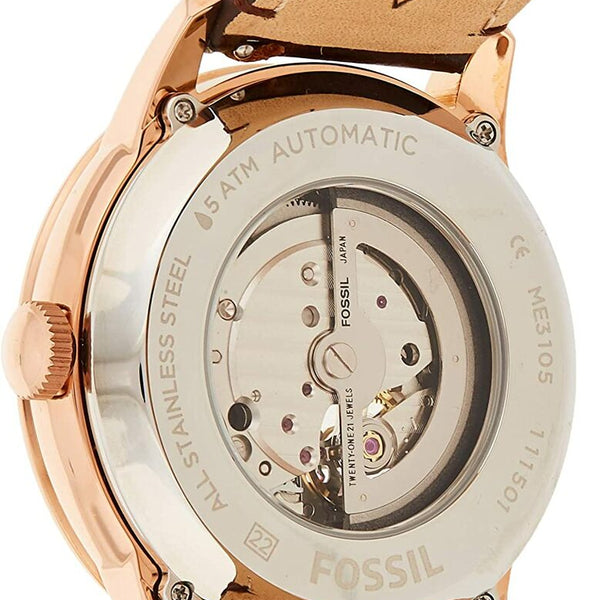 Fossil Townsman Beige Dial Brown Leather Strap Watch for Men - ME3105 Buy Now By Fossil