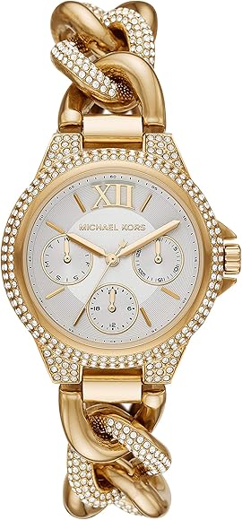 Michael Kors Camille Chronograph Silver Dial Gold Steel Strap Watch for Women - MK6842 Buy Now By Michael Kors