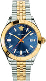 Versace Hellenyium Quartz Blue Dial Two Tone Steel Strap Watch for Men - VEVK00520 Buy Now By Versace