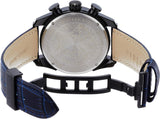 Versace V-Ray Chronograph Quartz Blue Dial Black Leather Strap Watch For Men - VEDB00418 Buy Now By Versace