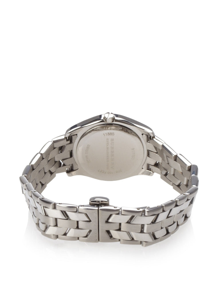 Burberry Heritage Check White Dial Silver Steel Strap Watch for Women - BU1853 Buy Now By Burberry