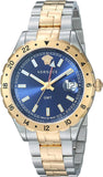 Versace Hellenyium GMT Blue Dial Two Tone Steel Strap Watch for Men - V11060017 Buy Now By Versace