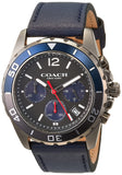 Coach Kent Grey Dial Blue Leather Strap Watch for Men - 14602558 Buy Now By Coach