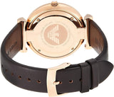 Emporio Armani Classic Analog Silver Dial Brown Leather Strap Watch For Men - AR9038 Buy Now By Emporio Armani