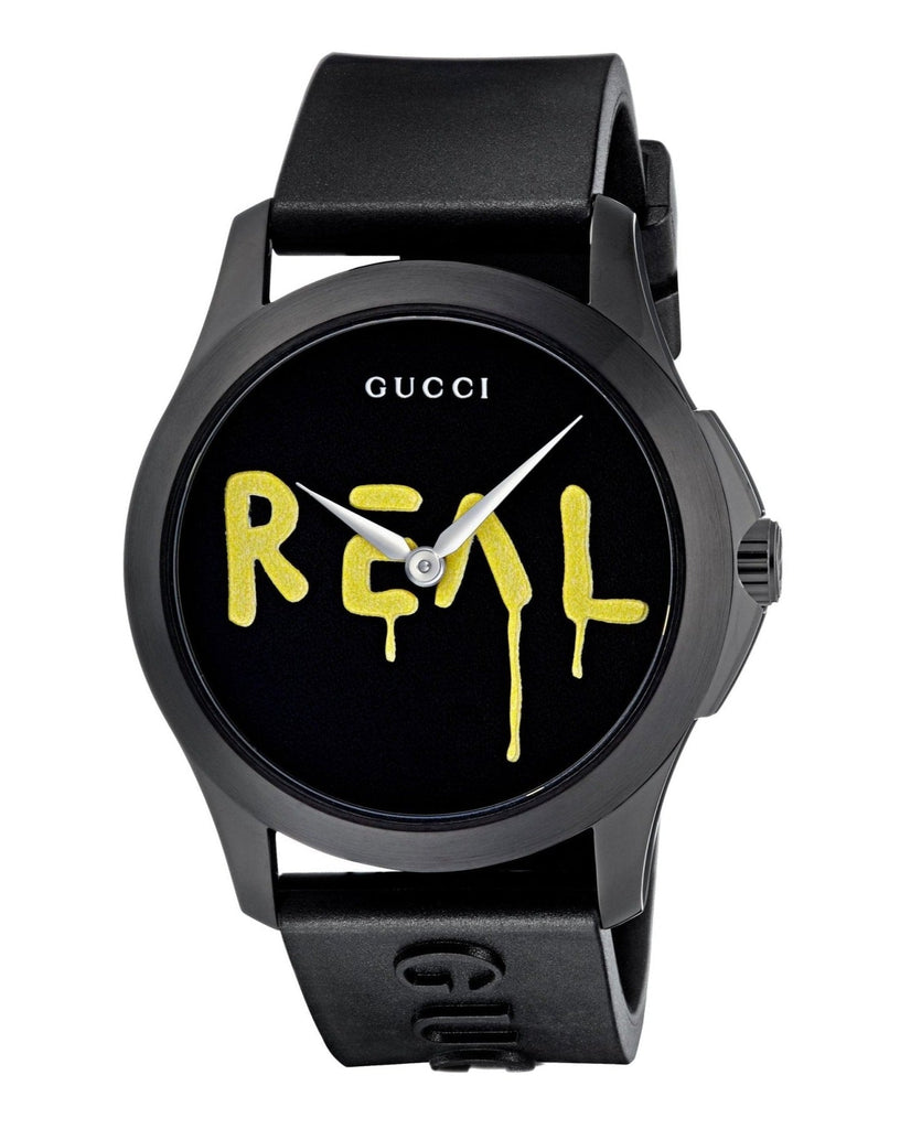 Gucci G Timeless Ghost Black Dial Black Rubber Strap Unisex Watch - YA1264017 Buy Now By Gucci
