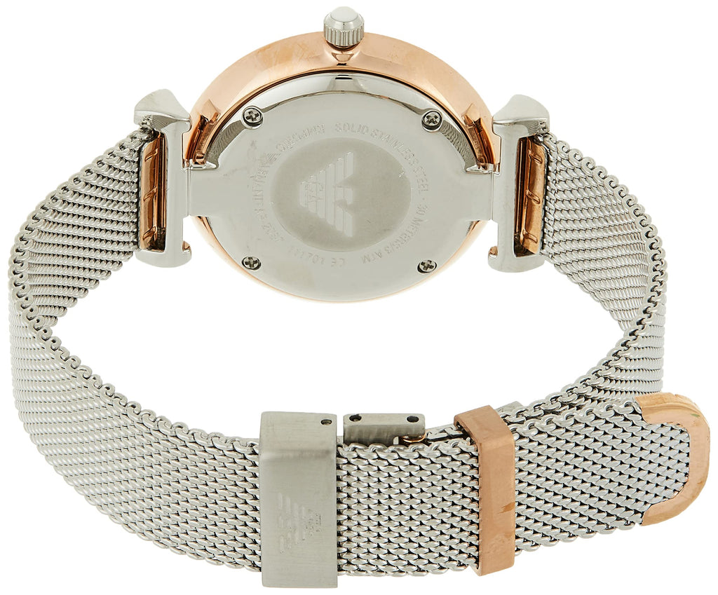 Emporio Armani Retro Mother of Pearl Dial Silver Mesh Bracelet Watch For Women - AR2067 Buy Now By Emporio Armani