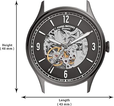 Fossil Forrester Automatic Skeleton Grey Dial Brown Leather Strap Watch for Men - ME3178 Buy Now By Fossil
