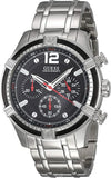 Guess Circuit Chronograph Black Dial Silver Steel Strap Watch For Men - W0968G1 Buy Now By Guess