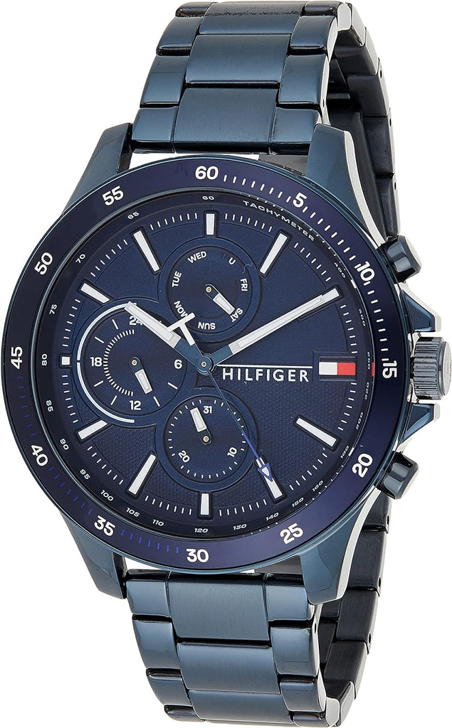 Tommy Hilfiger Bank Quartz Blue Dial Blue Steel Strap Watch for Men - 1791720 Buy Now By Tommy Hilfiger