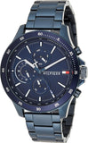 Tommy Hilfiger Bank Quartz Blue Dial Blue Steel Strap Watch for Men - 1791720 Buy Now By Tommy Hilfiger