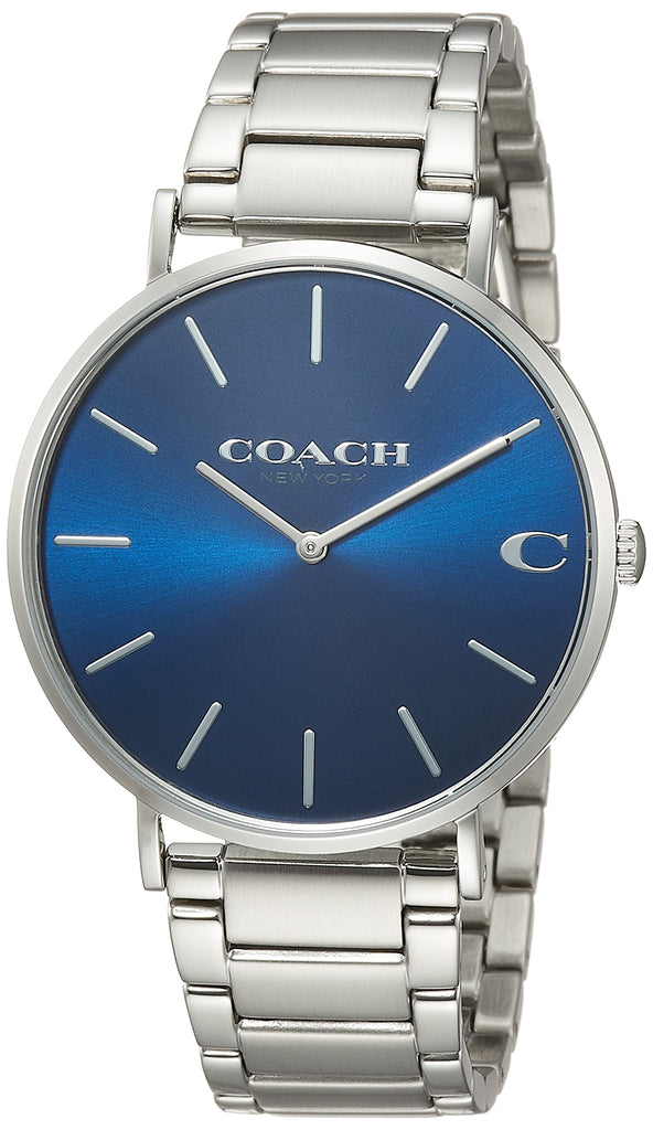 Coach Charles Blue Dial Silver Steel Strap Watch for Men - 14602429 Buy Now By Coach