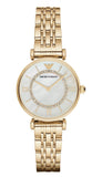 Emporio Armani Gianni T Bar White Mother of Pearl Dial Gold Steel Strap Watch For Women - AR1907 Buy Now By Emporio Armani