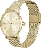 Armani Exchange Lola Analog Gold Dial Gold Mesh Strap Watch For Women - AX5536 Buy Now By Armani Exchange